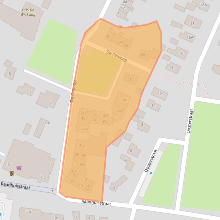 Kaart van postcodegebied 9697LA.