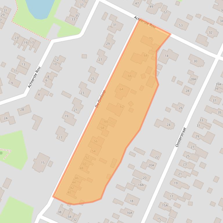 Kaart van postcodegebied 9697LB.