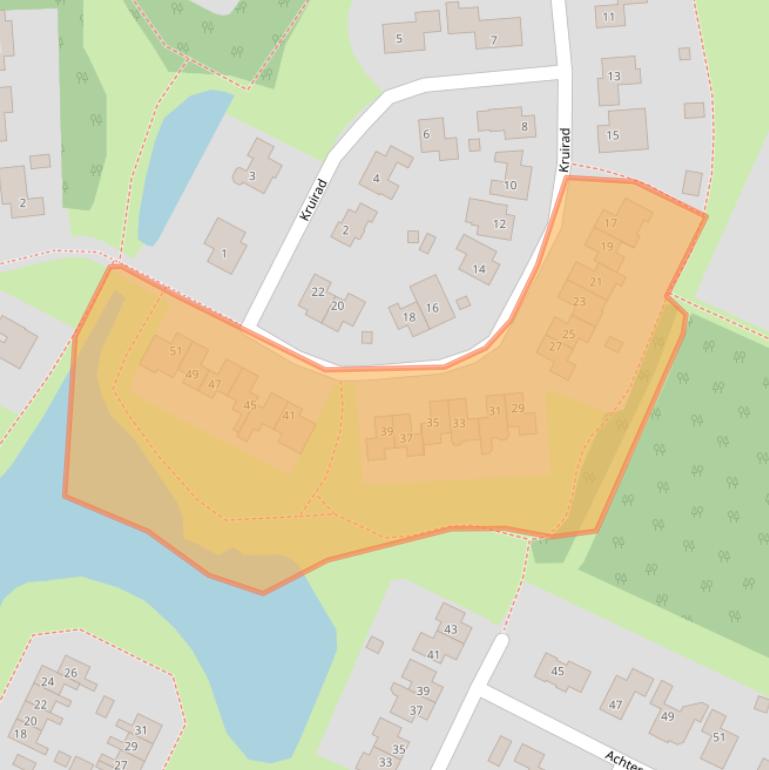 Kaart van postcodegebied 9697ME.