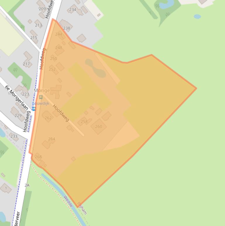 Kaart van postcodegebied 9697NV.