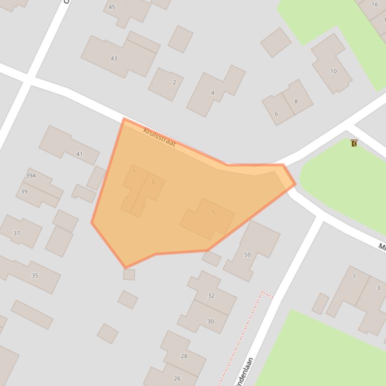 Kaart van postcodegebied 9697PB.