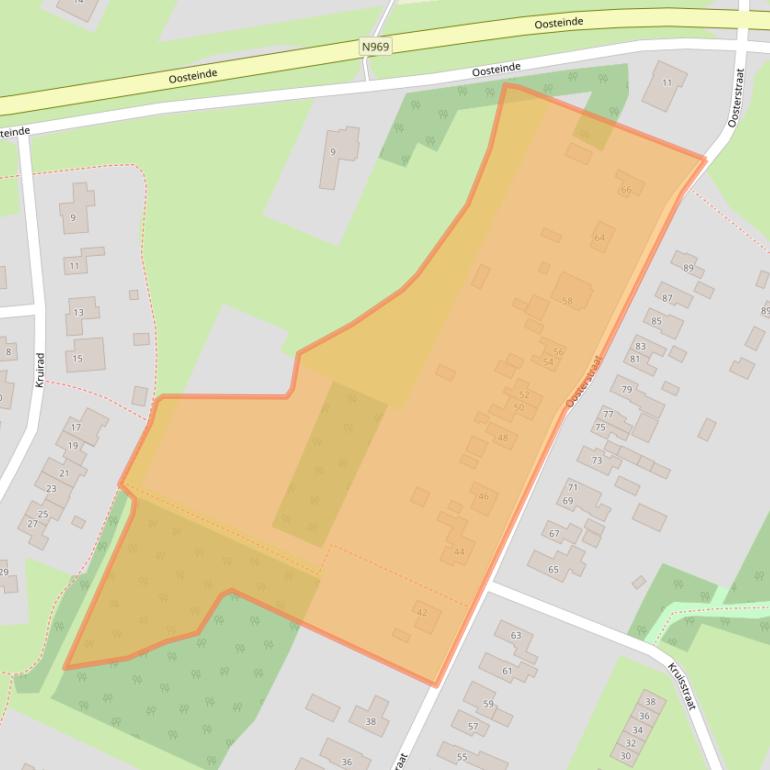 Kaart van postcodegebied 9697PH.