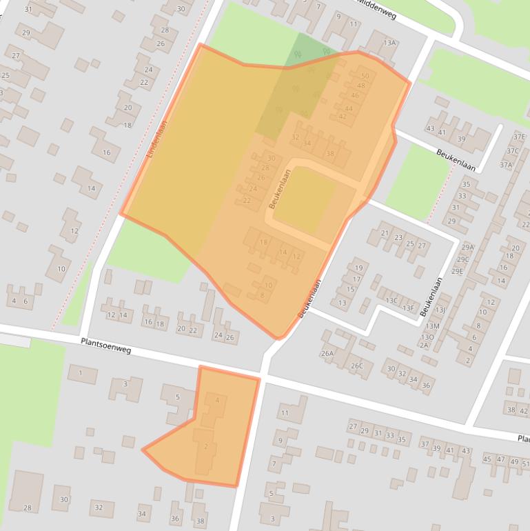 Kaart van postcodegebied 9697RB.