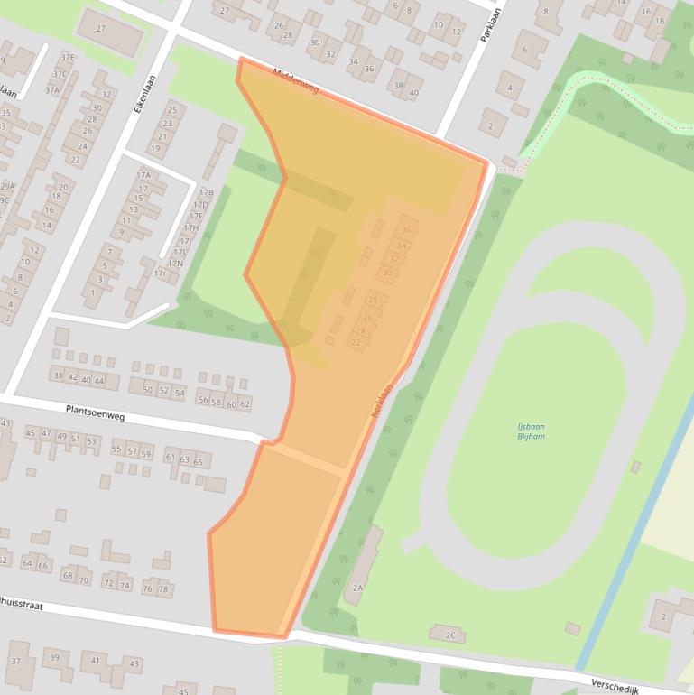 Kaart van postcodegebied 9697RL.