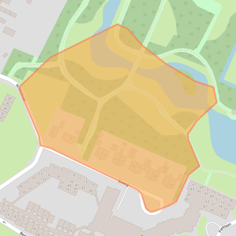 Kaart van postcodegebied 9697RR.