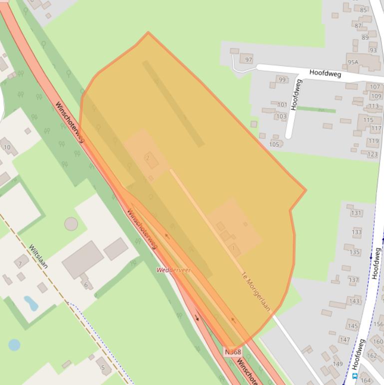 Kaart van postcodegebied 9697SB.