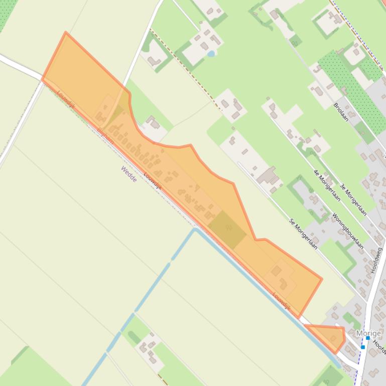 Kaart van postcodegebied 9697SM.