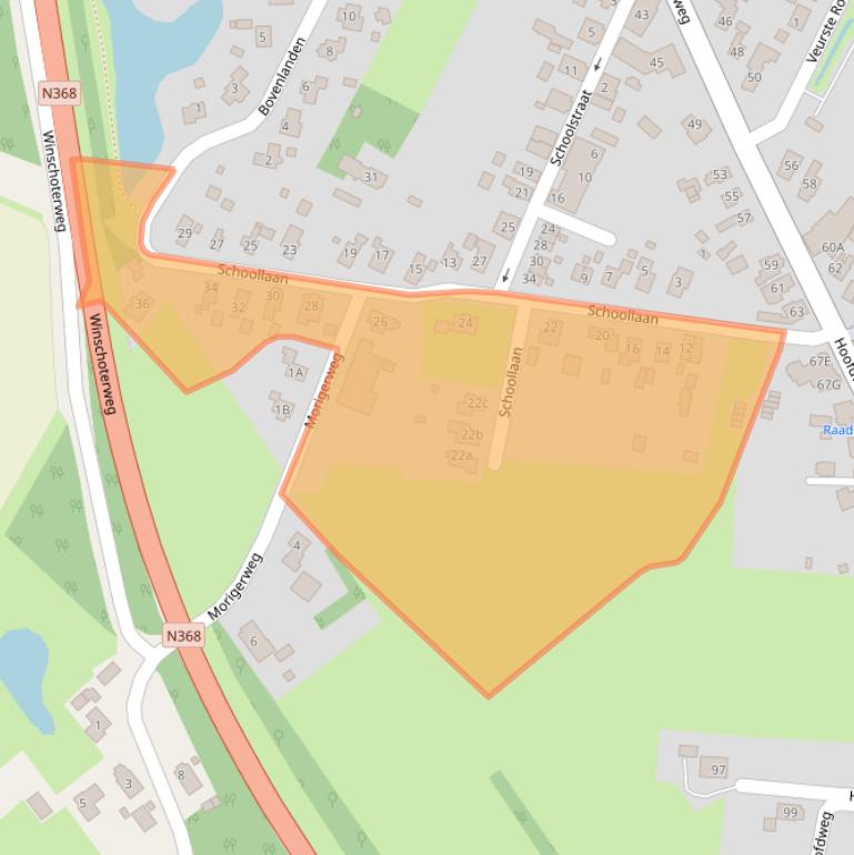 Kaart van postcodegebied 9697SR.