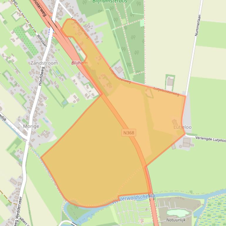 Kaart van postcodegebied 9697VA.