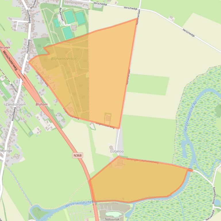 Kaart van postcodegebied 9697VB.