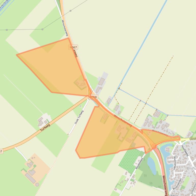 Kaart van postcodegebied 9697XC.