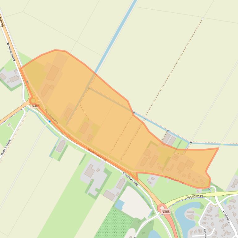 Kaart van postcodegebied 9697XD.