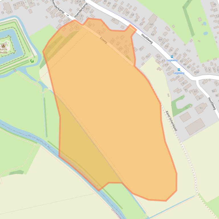Kaart van postcodegebied 9698AL.