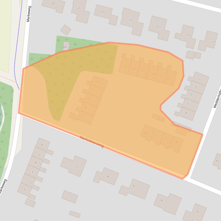 Kaart van postcodegebied 9698AT.