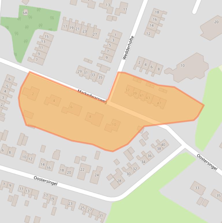 Kaart van postcodegebied 9698AV.