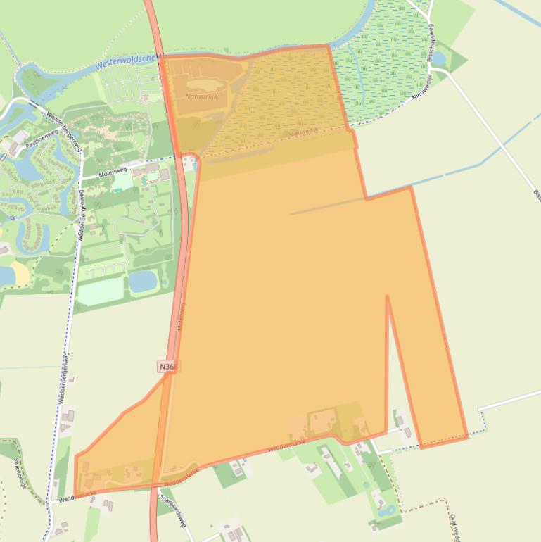 Kaart van postcodegebied 9698AZ.