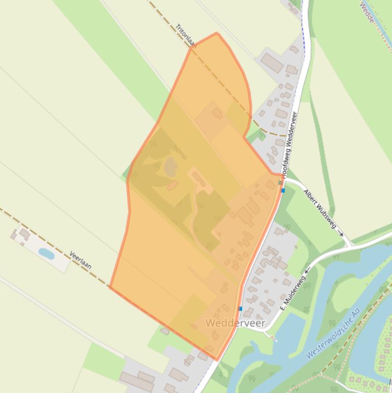 Kaart van postcodegebied 9698PB.