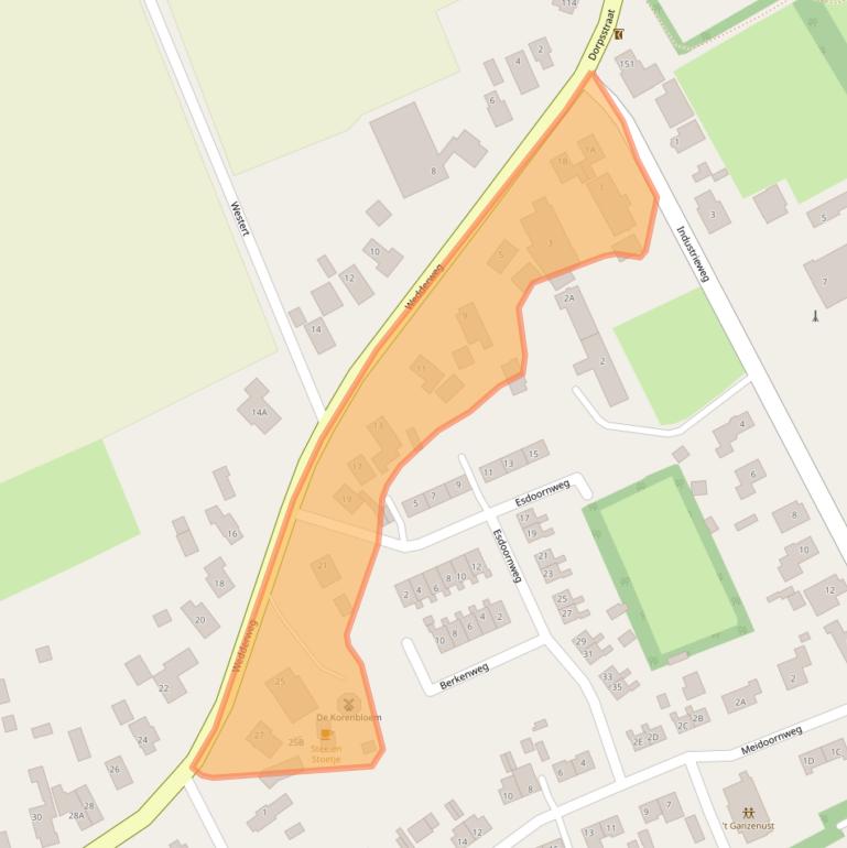 Kaart van postcodegebied 9699RA.