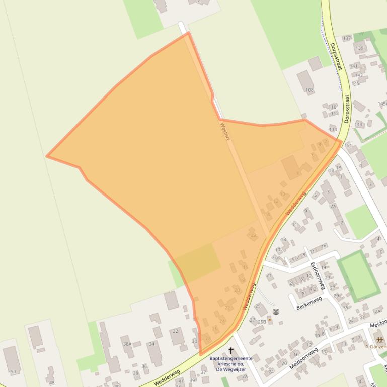 Kaart van postcodegebied 9699RC.