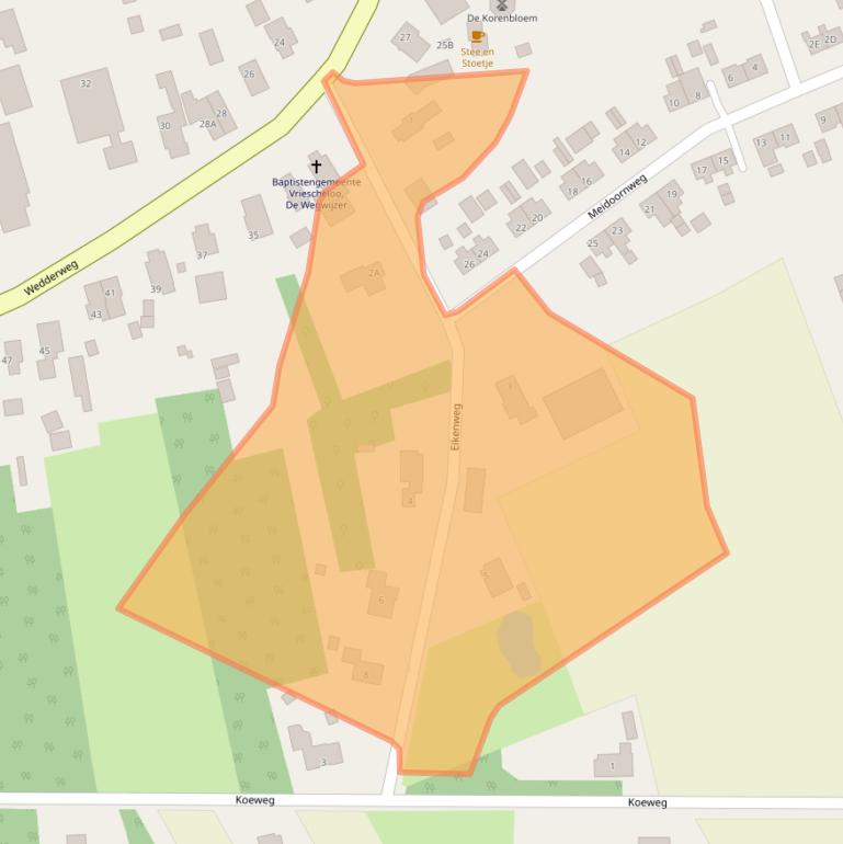 Kaart van postcodegebied 9699SC.