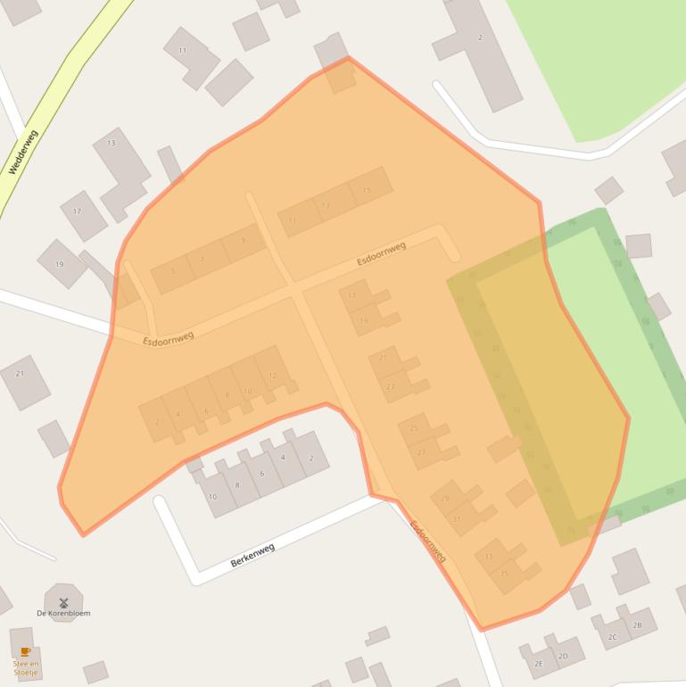 Kaart van postcodegebied 9699SH.