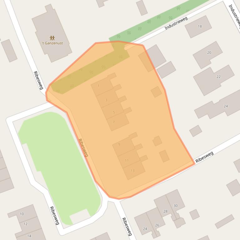 Kaart van postcodegebied 9699SN.