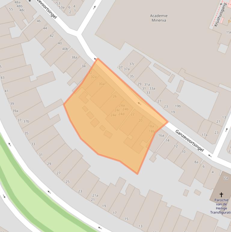 Kaart van postcodegebied 9711AM.