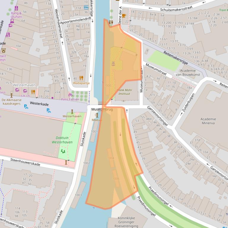 Kaart van postcodegebied 9711AZ.