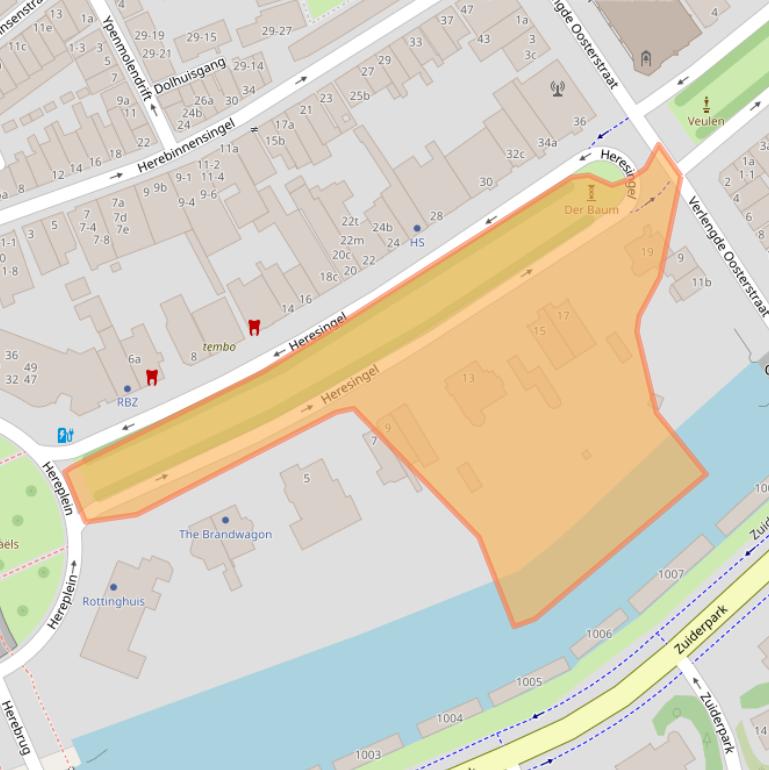 Kaart van postcodegebied 9711ER.
