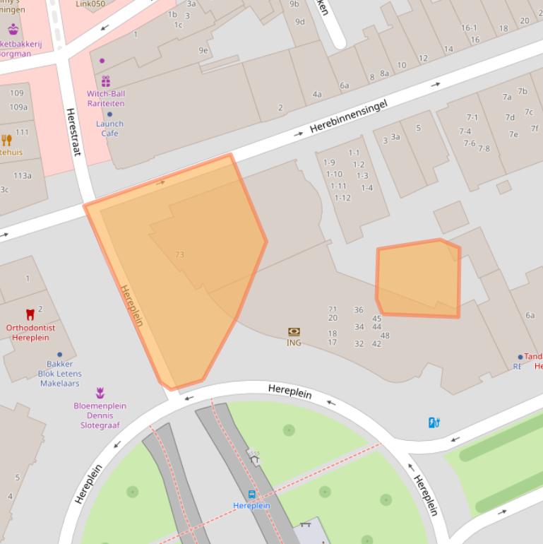 Kaart van postcodegebied 9711GD.