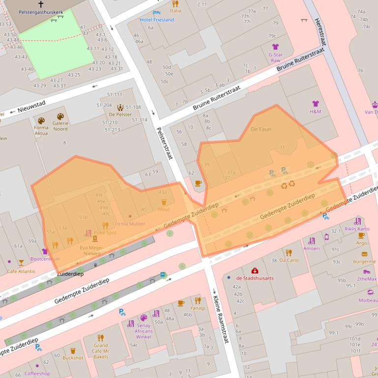Kaart van postcodegebied 9711HB.