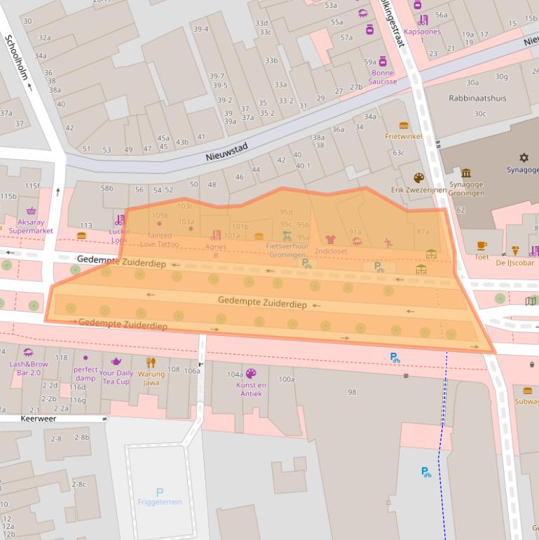 Kaart van postcodegebied 9711HD.