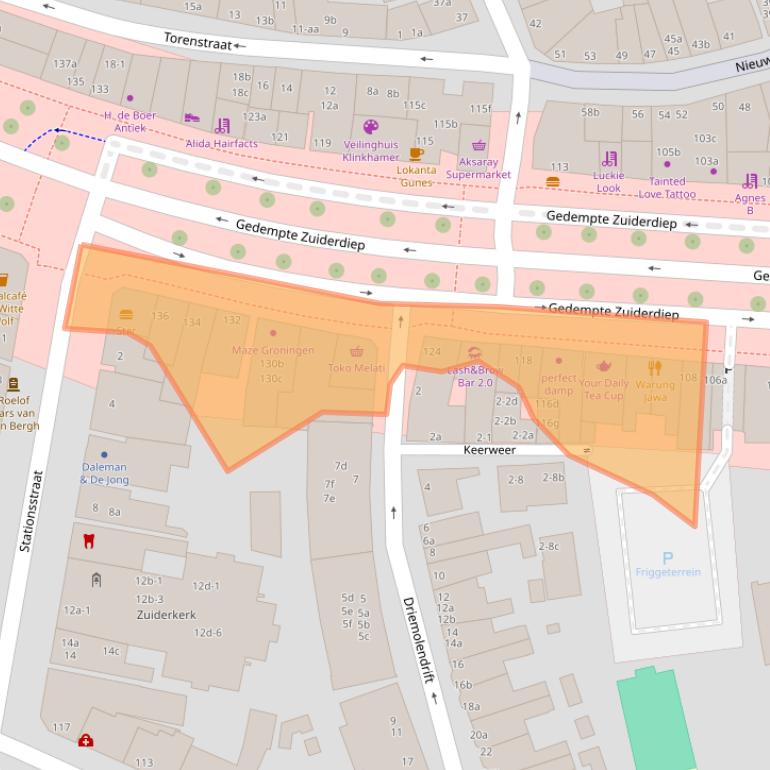 Kaart van postcodegebied 9711HM.