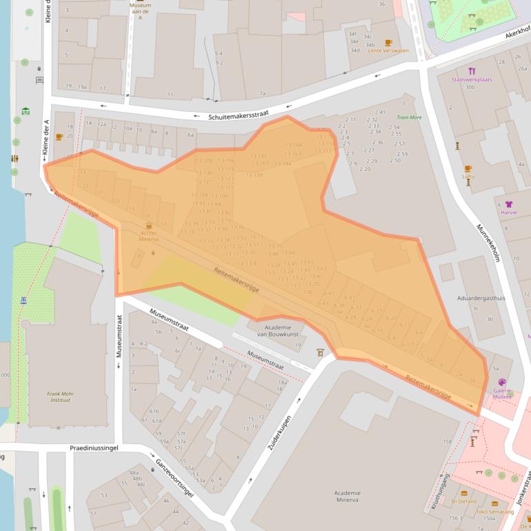 Kaart van postcodegebied 9711HT.