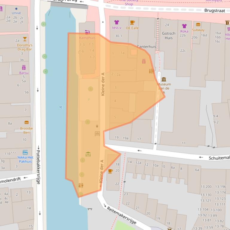 Kaart van postcodegebied 9711HV.