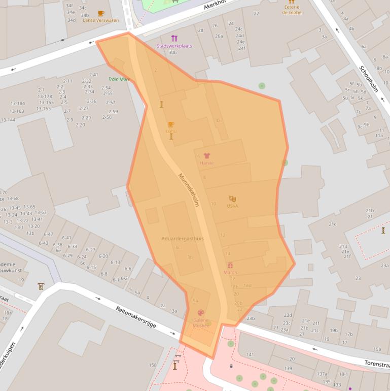Kaart van postcodegebied 9711JA.