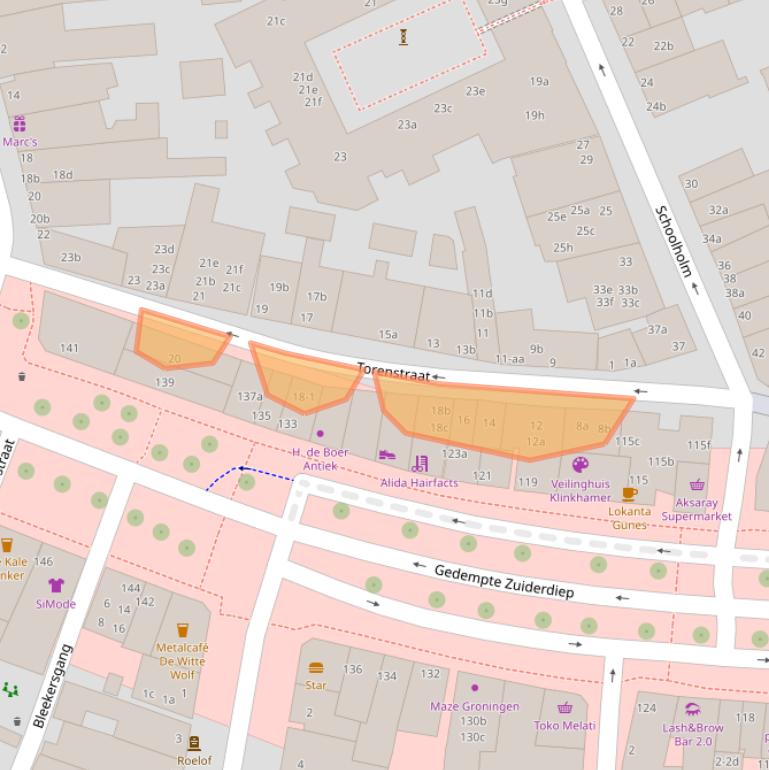 Kaart van postcodegebied 9711JL.