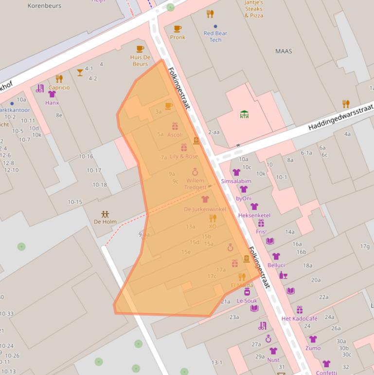 Kaart van postcodegebied 9711JS.