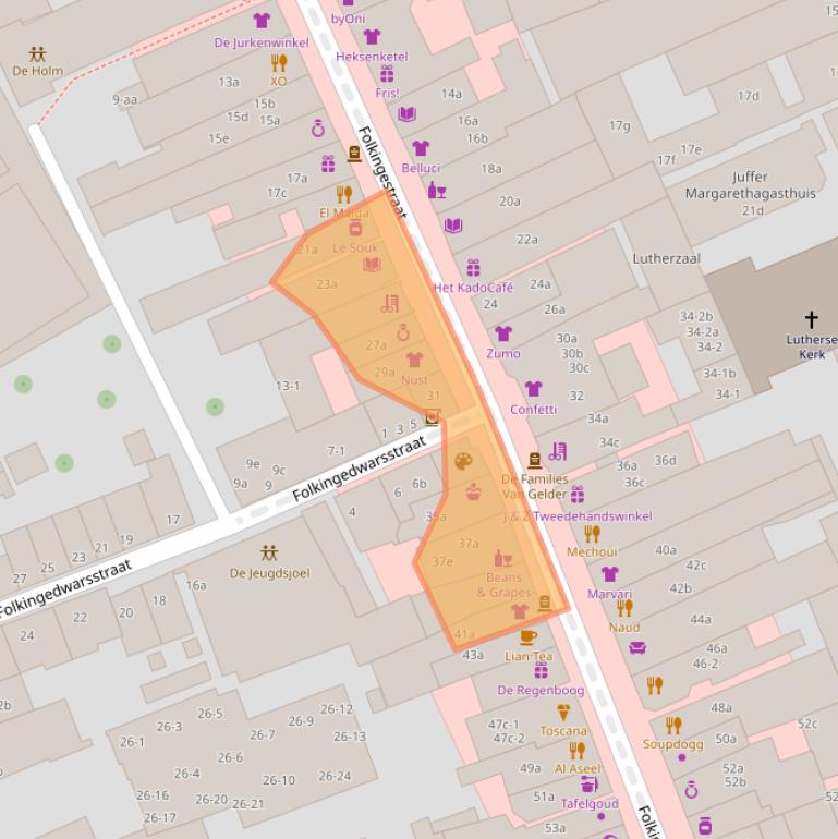 Kaart van postcodegebied 9711JT.