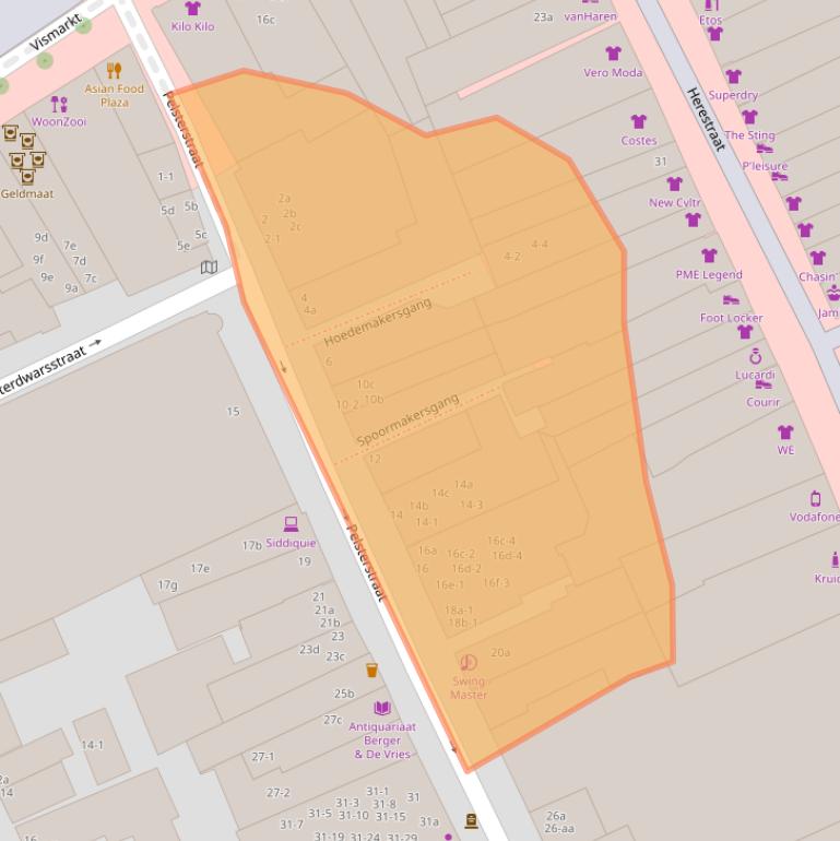 Kaart van postcodegebied 9711KL.