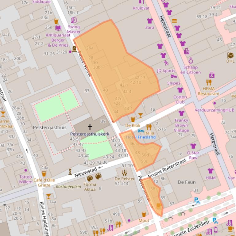 Kaart van postcodegebied 9711KM.