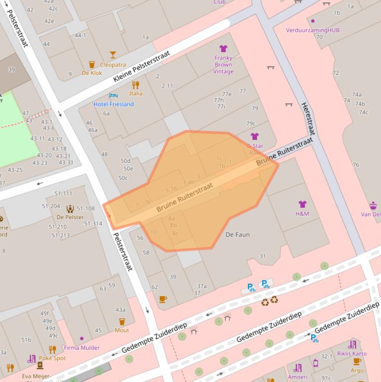 Kaart van postcodegebied 9711KR.