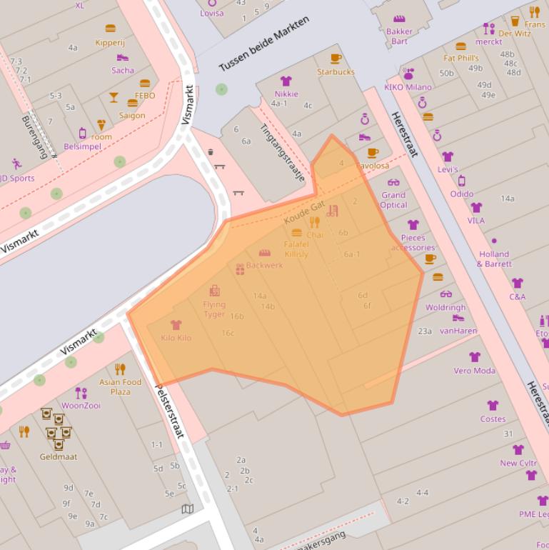 Kaart van postcodegebied 9711KS.