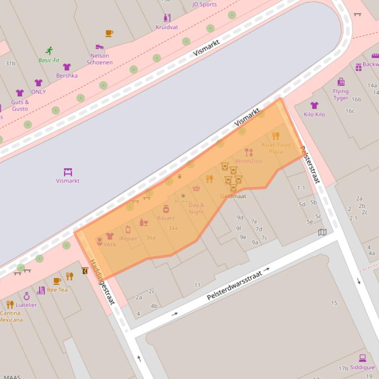 Kaart van postcodegebied 9711KT.