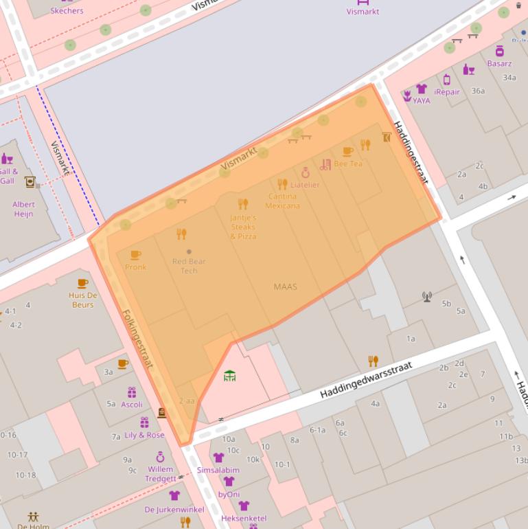 Kaart van postcodegebied 9711KV.