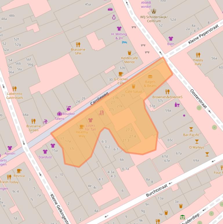 Kaart van postcodegebied 9711LR.