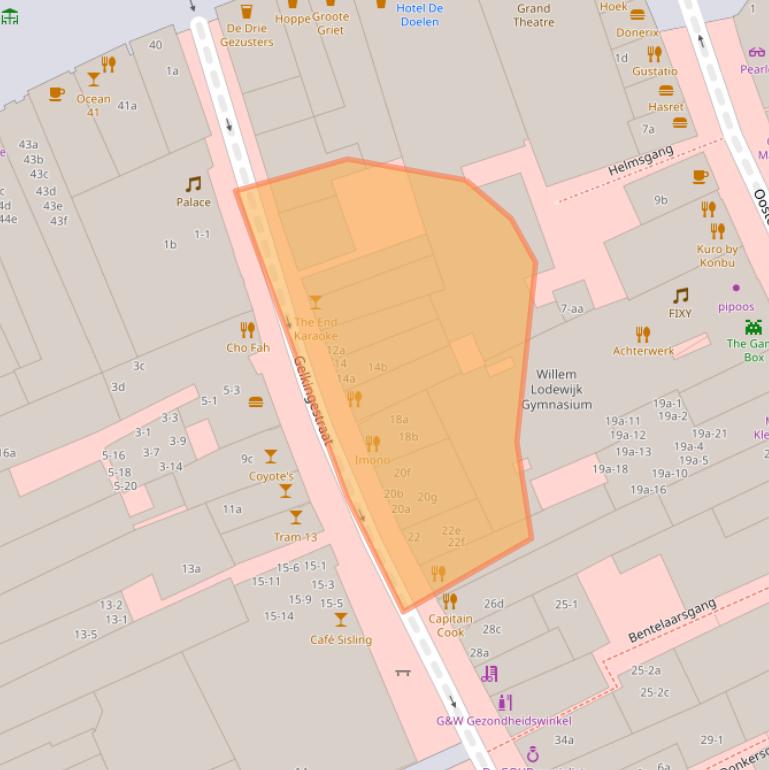 Kaart van postcodegebied 9711NC.