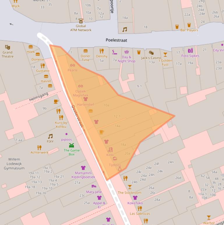 Kaart van postcodegebied 9711NT.