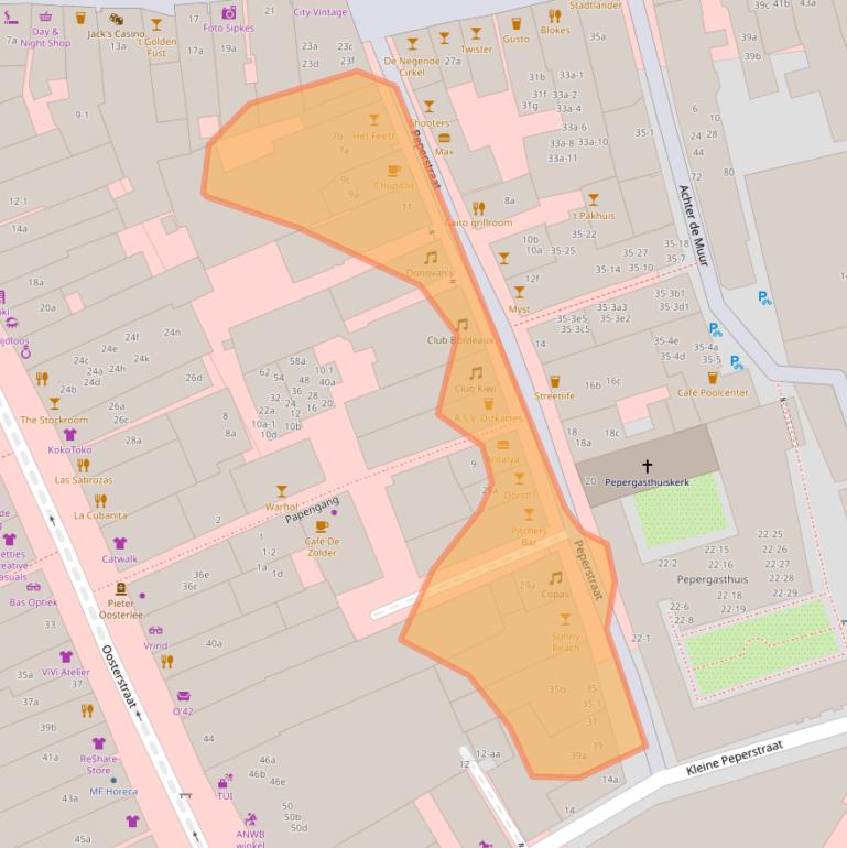 Kaart van postcodegebied 9711PC.