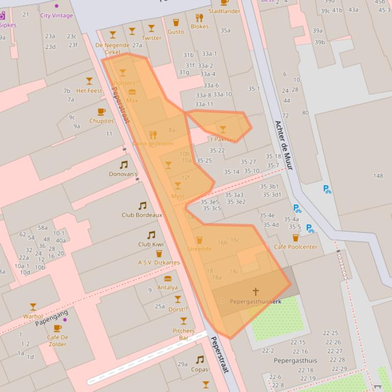 Kaart van postcodegebied 9711PD.